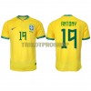 Original Fußballtrikot Brasilien Antony 19 Heimtrikot WM 2022 Für Herren